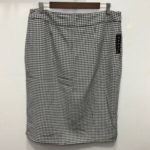 Vesti Women’s Black White Houndstooth Midi Skirt Size 14